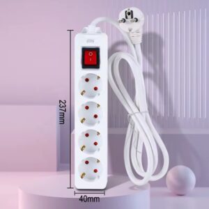 🔌 Продолжен Кабел со 4 Приклучоци – 3 Метри Должина